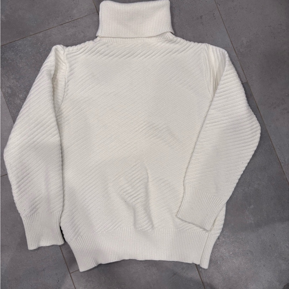 Women's White Turtleneck Sweater